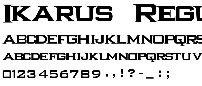 Ikarus  Regular font